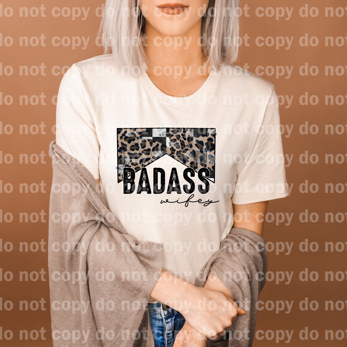 Badass Wifey Leopard Print Dream Print or Sublimation Print