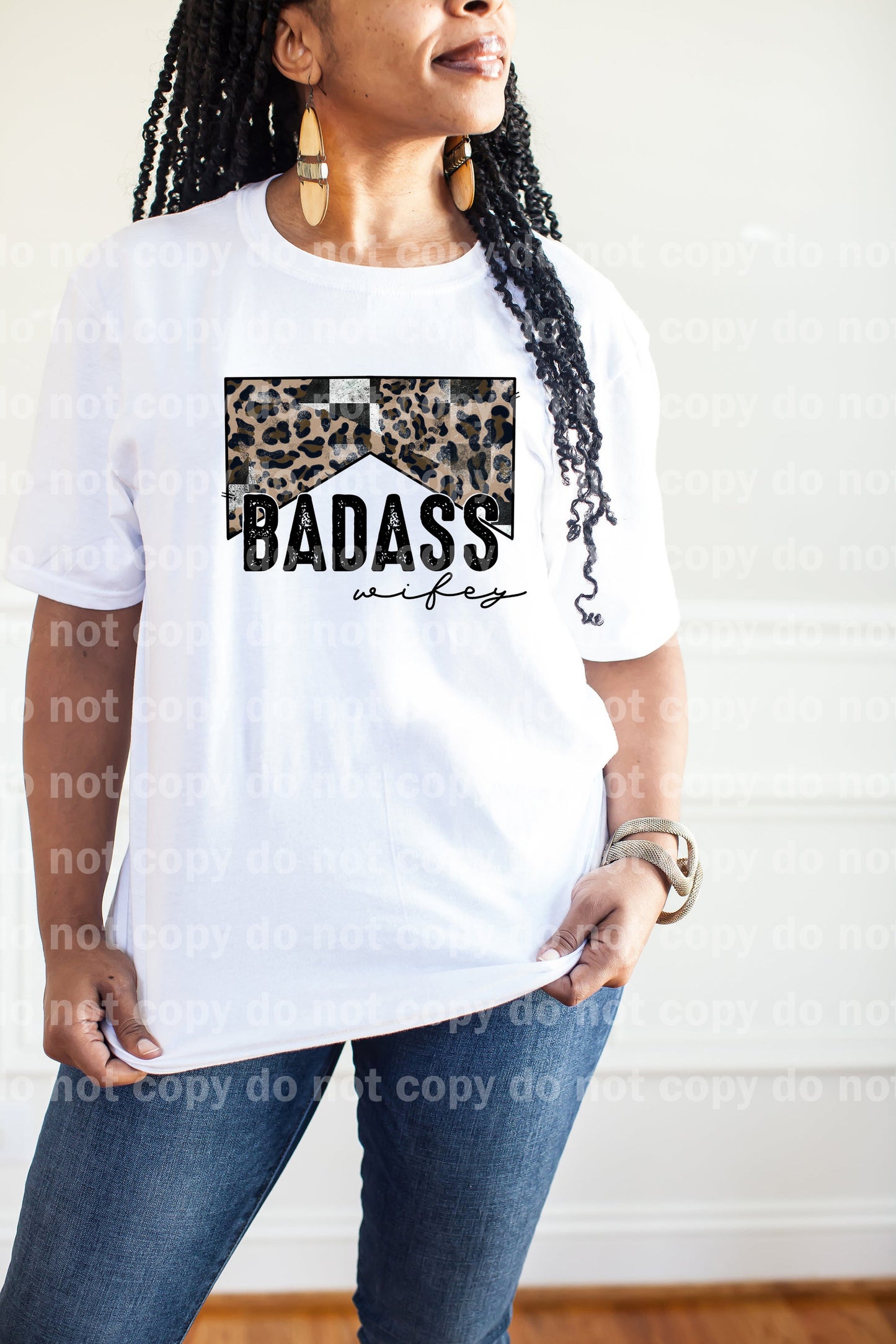 Badass Wifey Leopard Print Dream Print or Sublimation Print