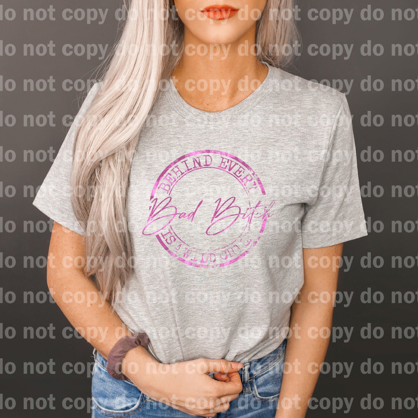 Behind Every Bad Bitch Is A Wild Child Black/Pink Dream Print or Sublimation Print