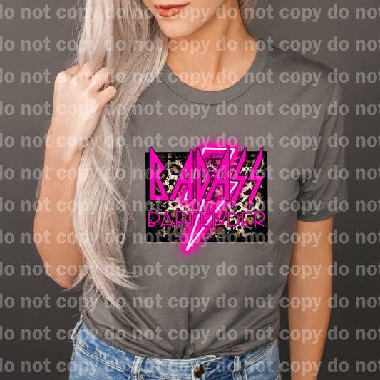 Badass Bartender Pink Luminous Dream Print or Sublimation Print