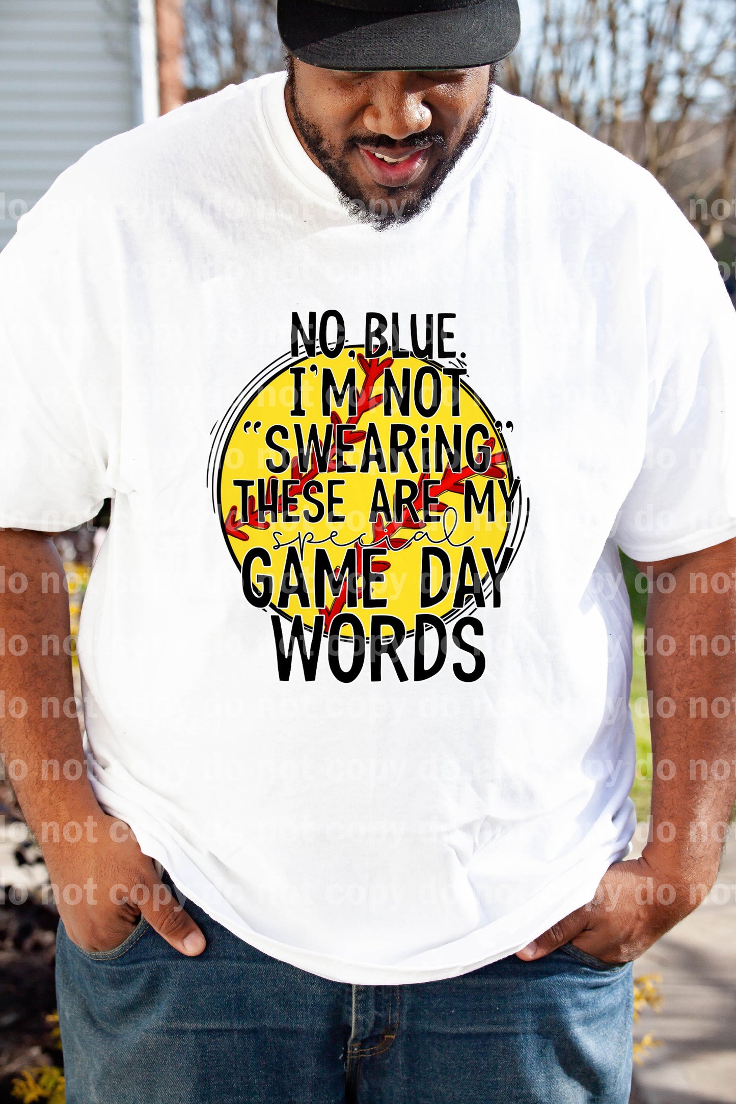 No Blue I'm Not Swearing These Are My Special Game Day Words Softball Dream Print or Sublimation Print