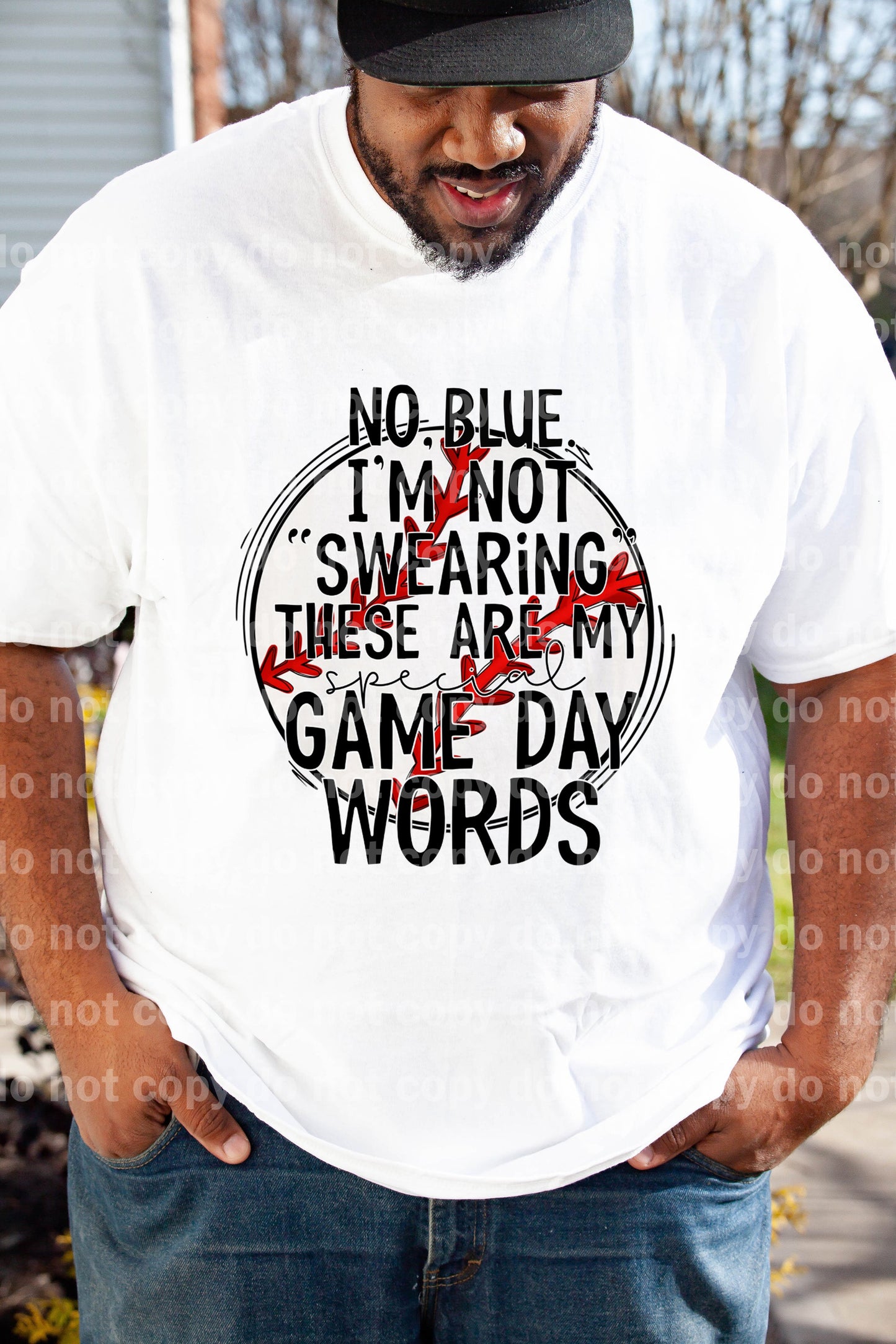 No Blue I'm Not Swearing These Are My Special Game Day Words Baseball Dream Print or Sublimation Print