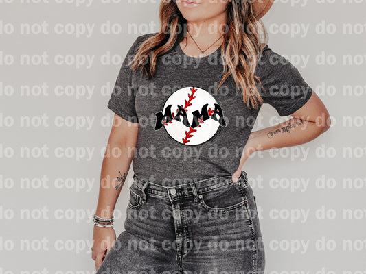 Baseball Mama Squiggle Dream Print or Sublimation Print