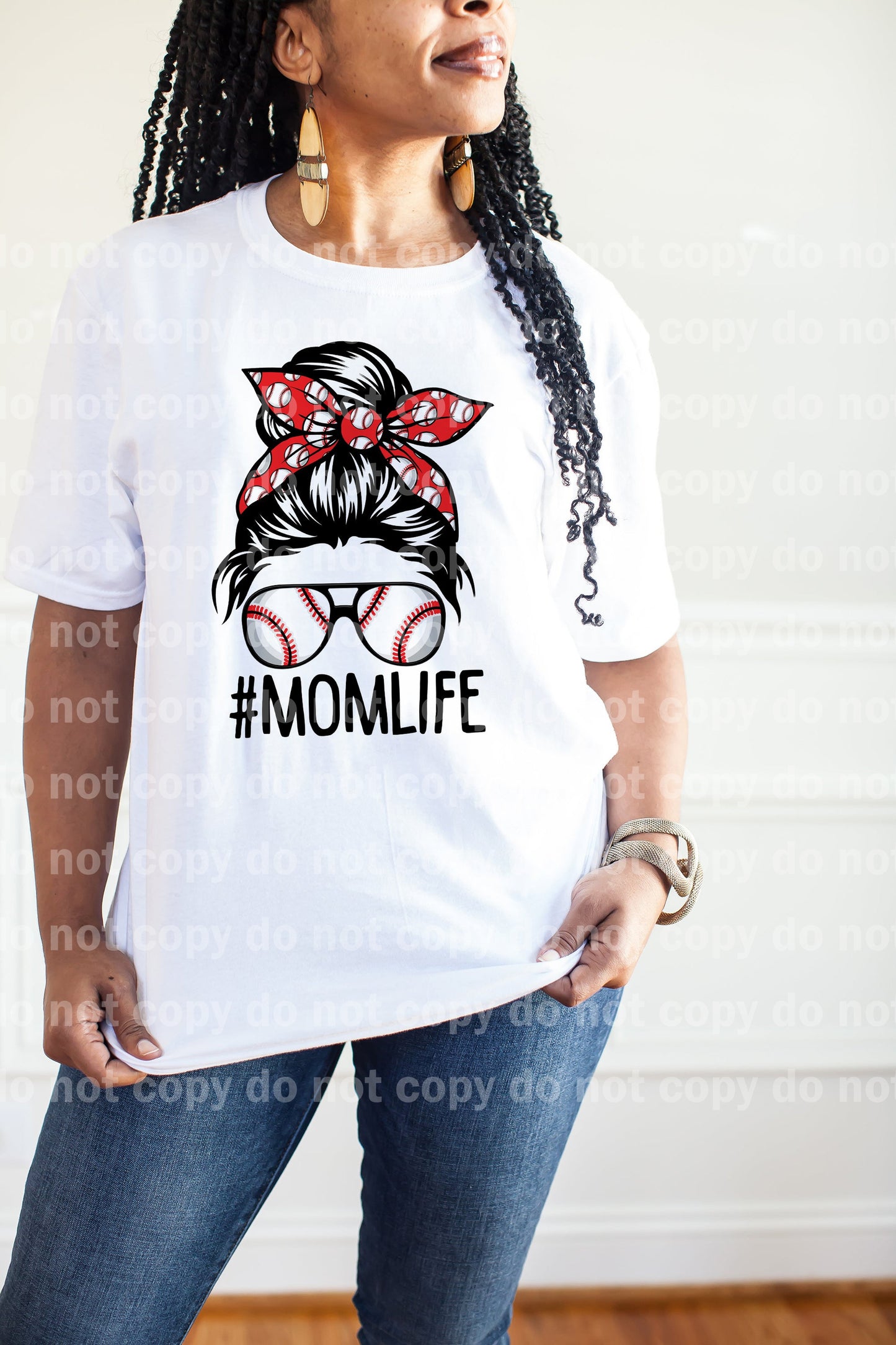 Mom life baseball messy bun Dream Print or Sublimation Print