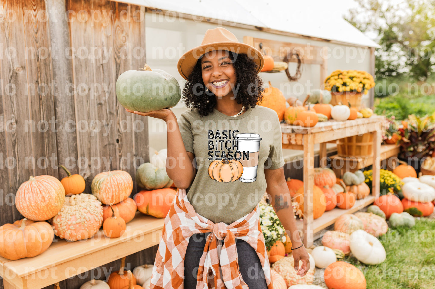 Basic Bitch Season Pumpkin Full Color/One Color Dream Print or Sublimation Print