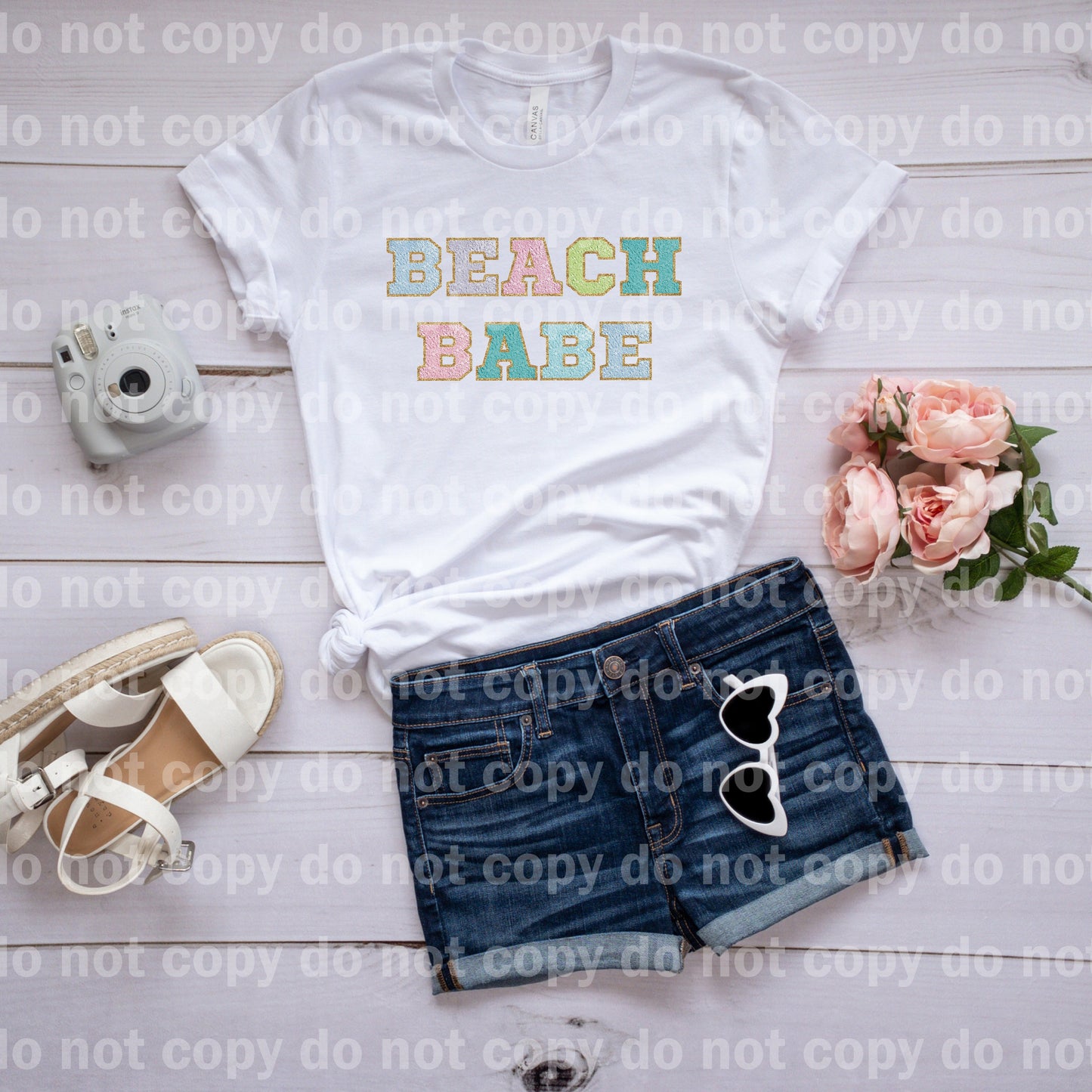 Beach Babe Pastel Gold Dream Print or Sublimation Print