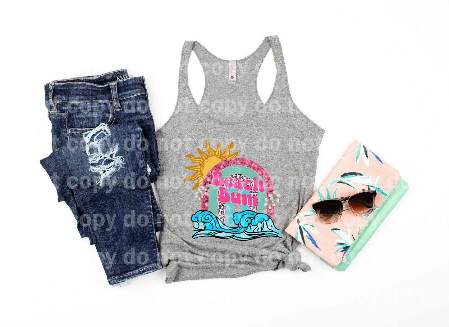 Beach Bum Rainbow Sun Waves Dream Print or Sublimation Print