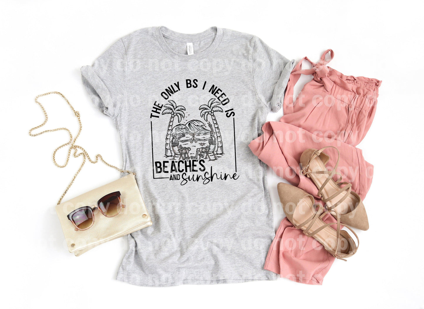 The Only BS I Need Is Beaches And Sunshine Black/White Dream Print or Sublimation Print
