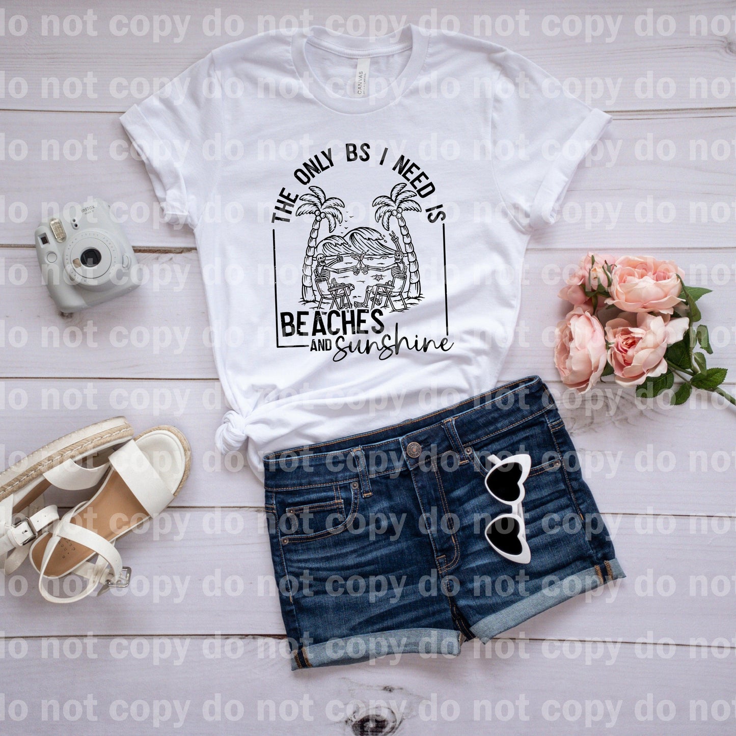 The Only BS I Need Is Beaches And Sunshine Black/White Dream Print or Sublimation Print