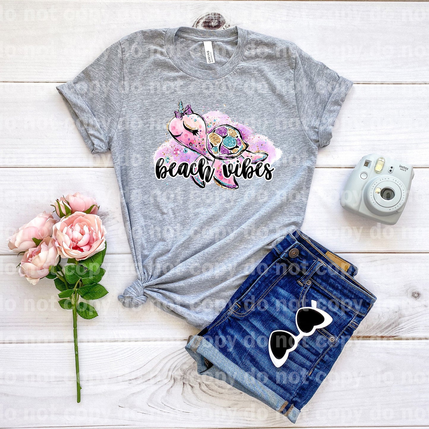Beach Vibes Turtle Watercolor Dream Print or Sublimation Print