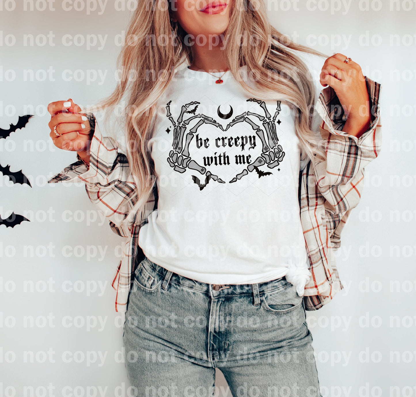 Be Creepy With Me Heart Skellie Hands Dream Print or Sublimation Print