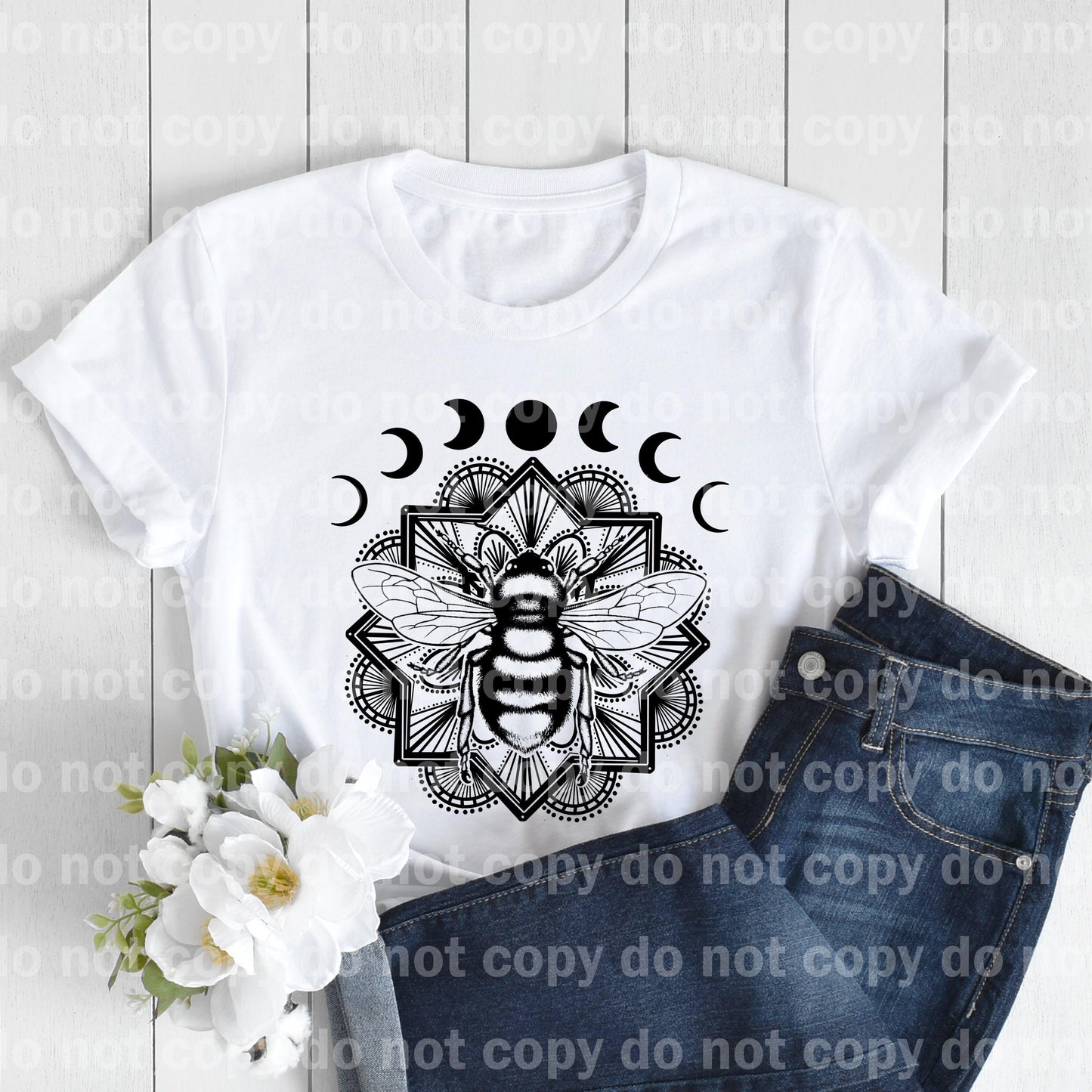 Bee Mandala Moon Phase Dream Print or Sublimation Print