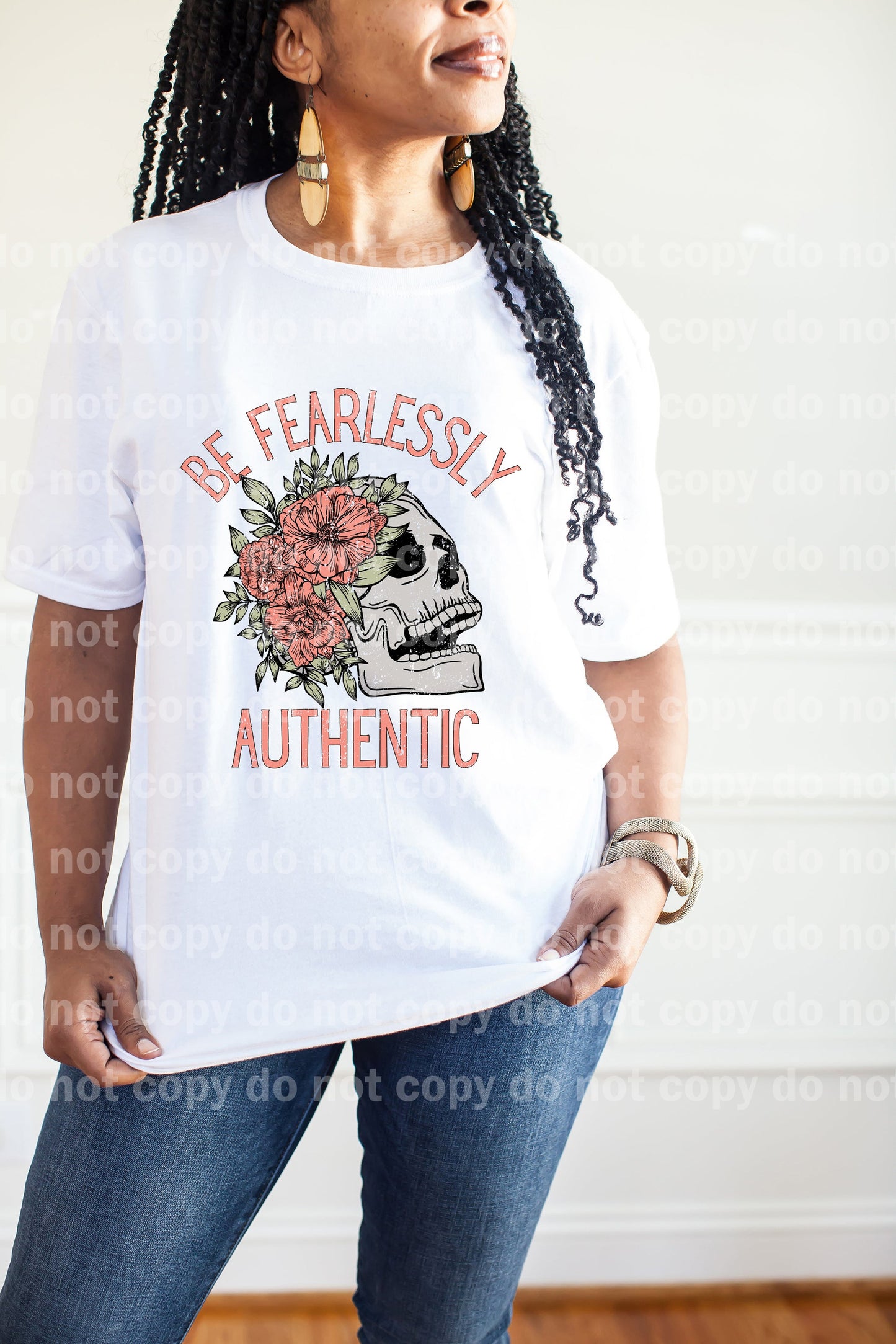 Be Fearlessly Authentic Distressed Full Color/One Color Dream Print or Sublimation Print