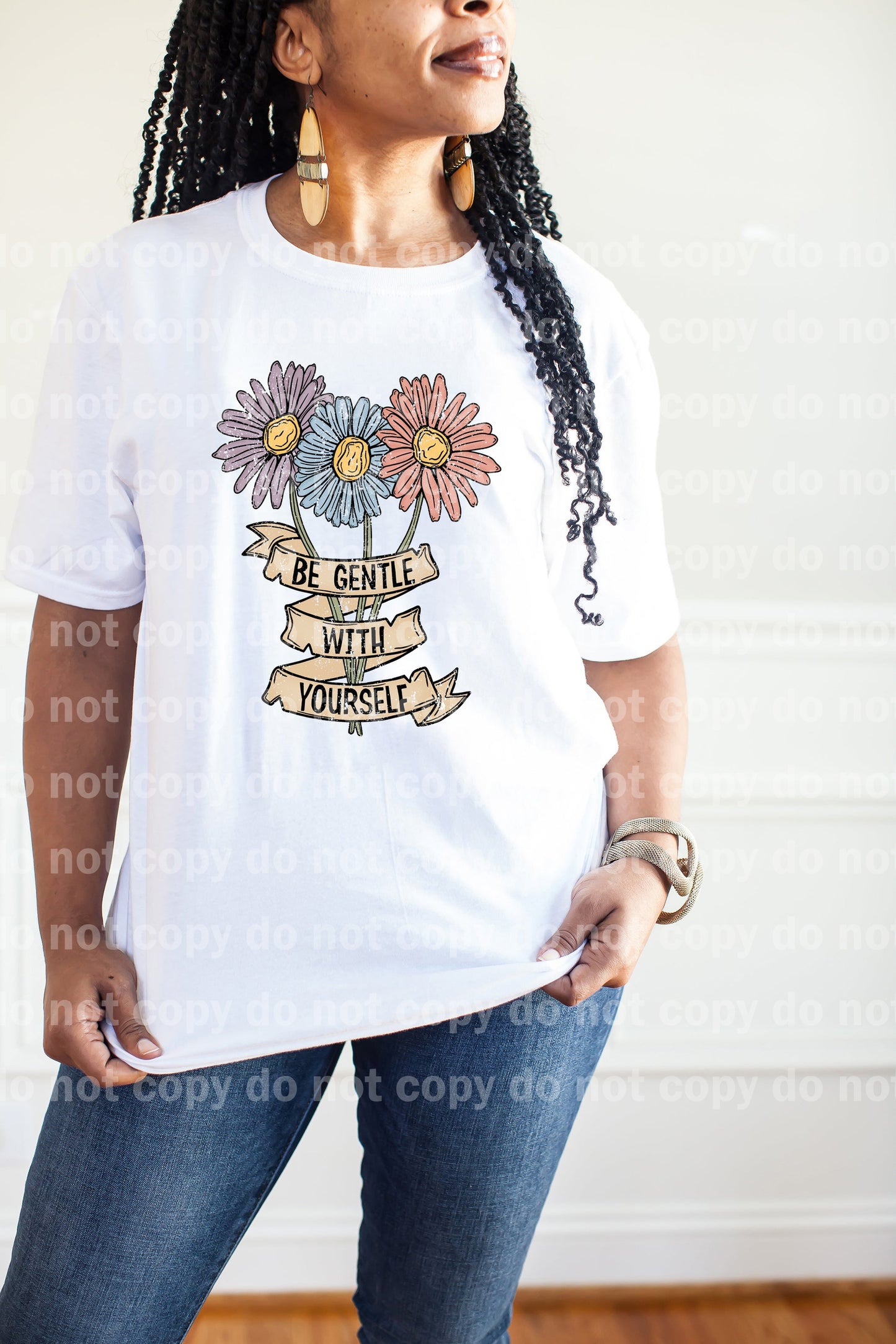 Be Gentle With Yourself Distressed Full Color/One Color Dream Print or Sublimation Print