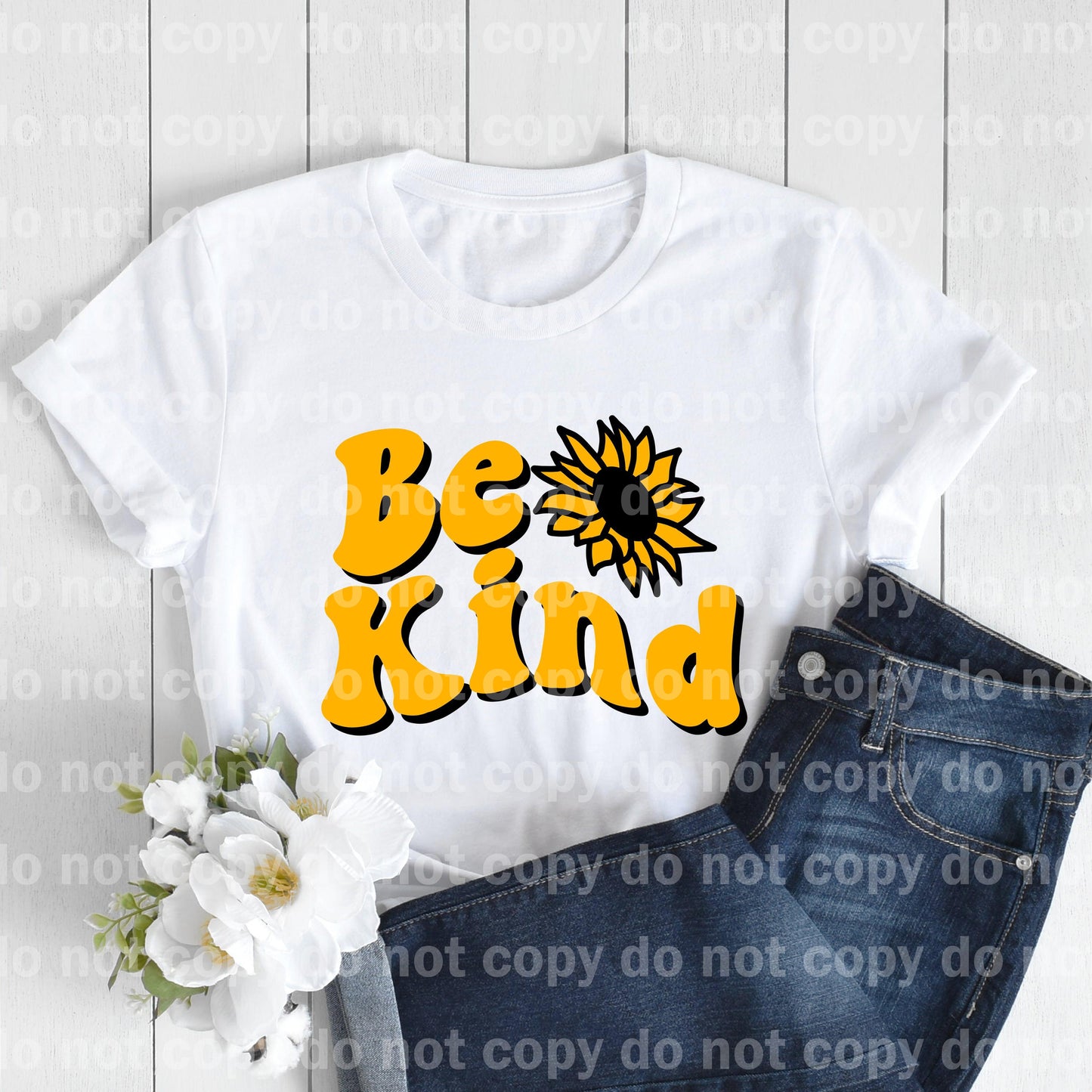 Be Kind Sunflower Full Color / One Color Dream Print or Sublimation Print