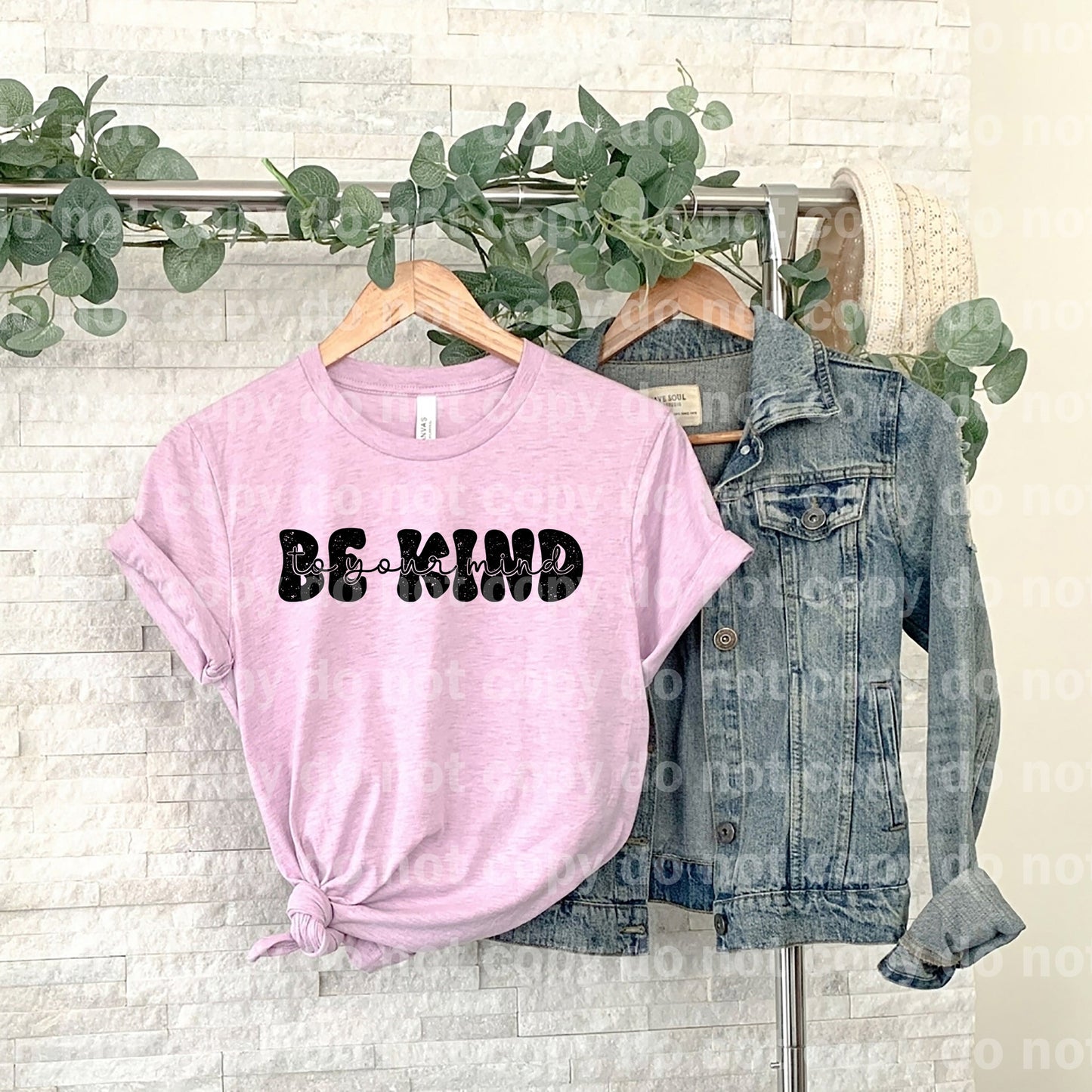 Be Kind To Your Mind Distressed Black/White Dream Print or Sublimation Print