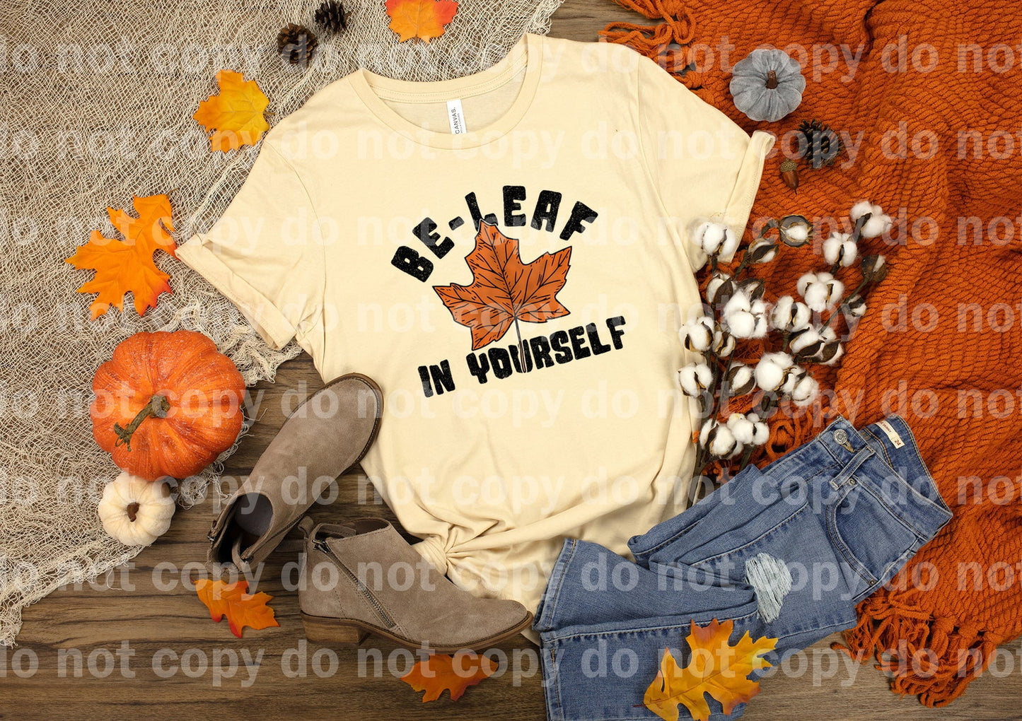 Be-Leaf In Yourself Fall Leaf Full Color/One Color Dream Print or Sublimation Print