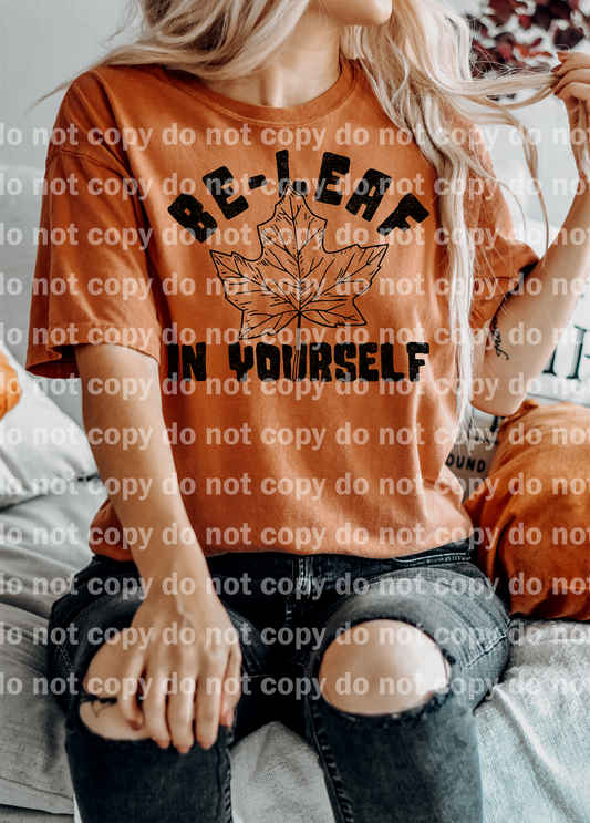 Be-Leaf In Yourself Fall Leaf Full Color/One Color Dream Print or Sublimation Print