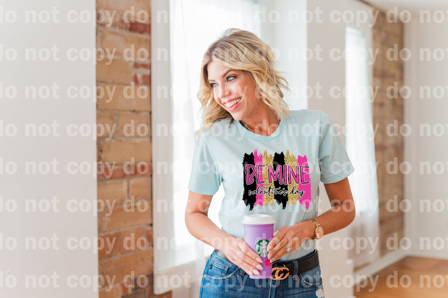 Be Mine Valentine's Day Brush Stroke Background Dream Print or Sublimation Print