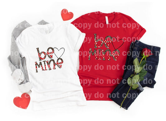 Be Mine Typography Heart Leopard Dream Print or Sublimation Print
