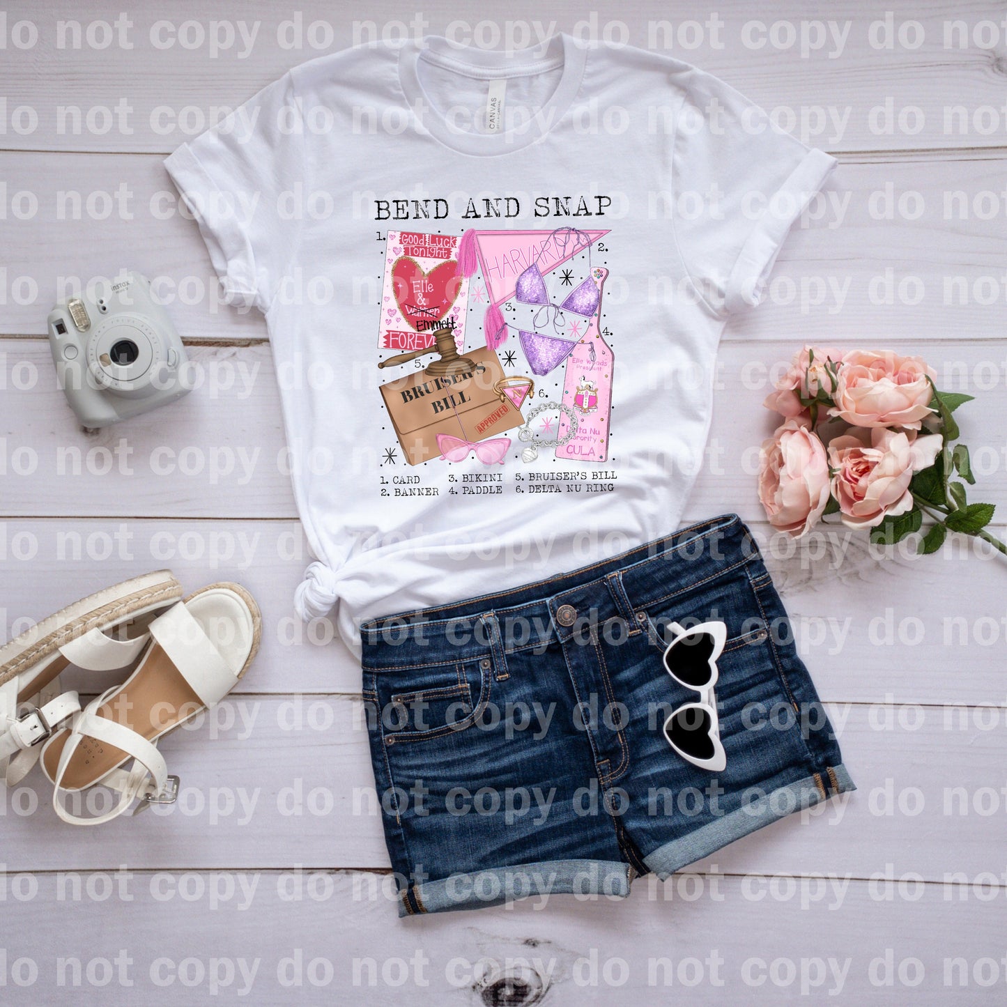 Bend And Snap Chart Card Banner Bikini Paddle Bruiser's Bill Delta Nu Ring Dream Print or Sublimation Print