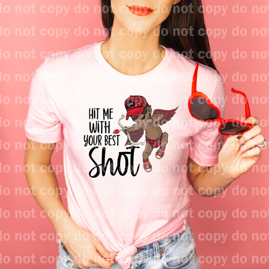 Hit Me With Your Best Shot Dark Plaid Valentine Dream Print or Sublimation Print