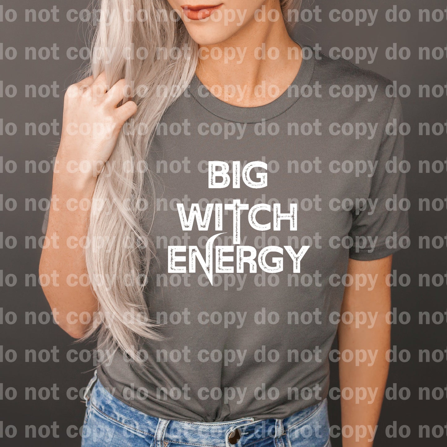Big Witch Energy Distressed Black/White Dream Print or Sublimation Print