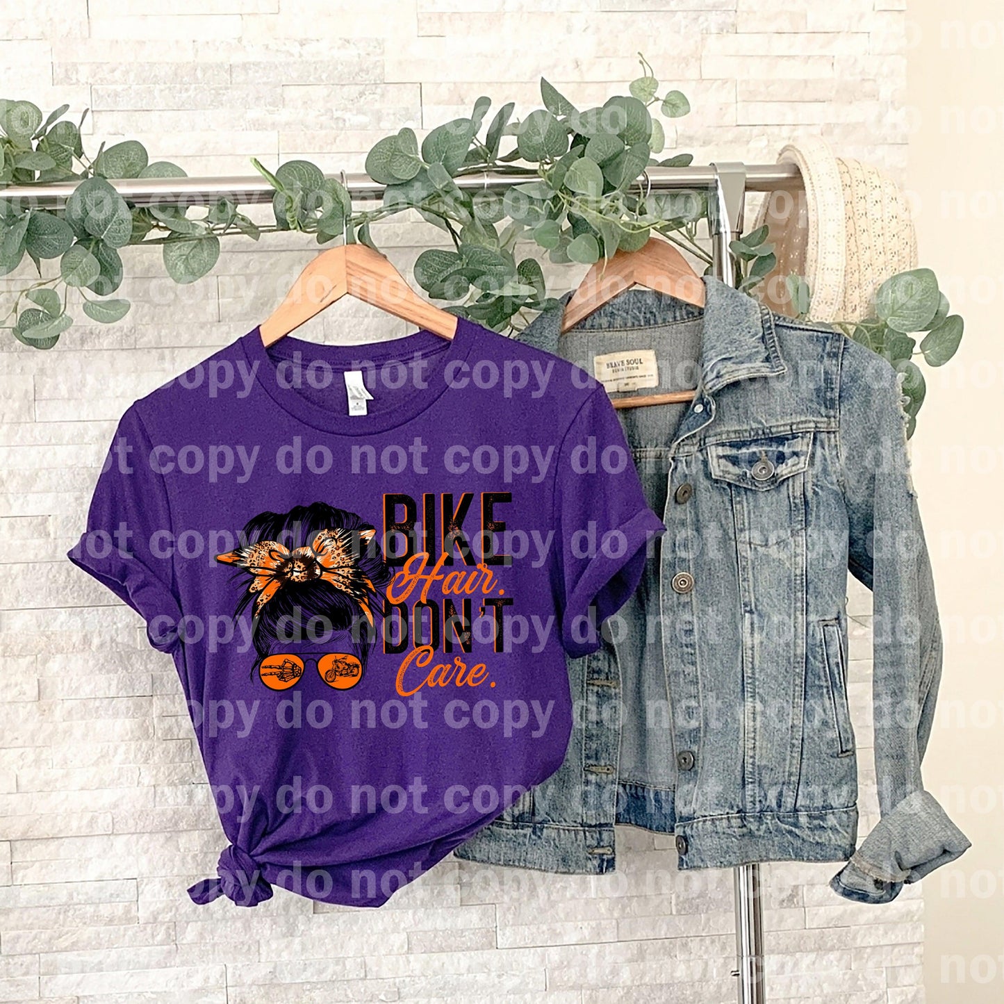 Bike Hair Messy Bun Orange Dream Print or Sublimation Print