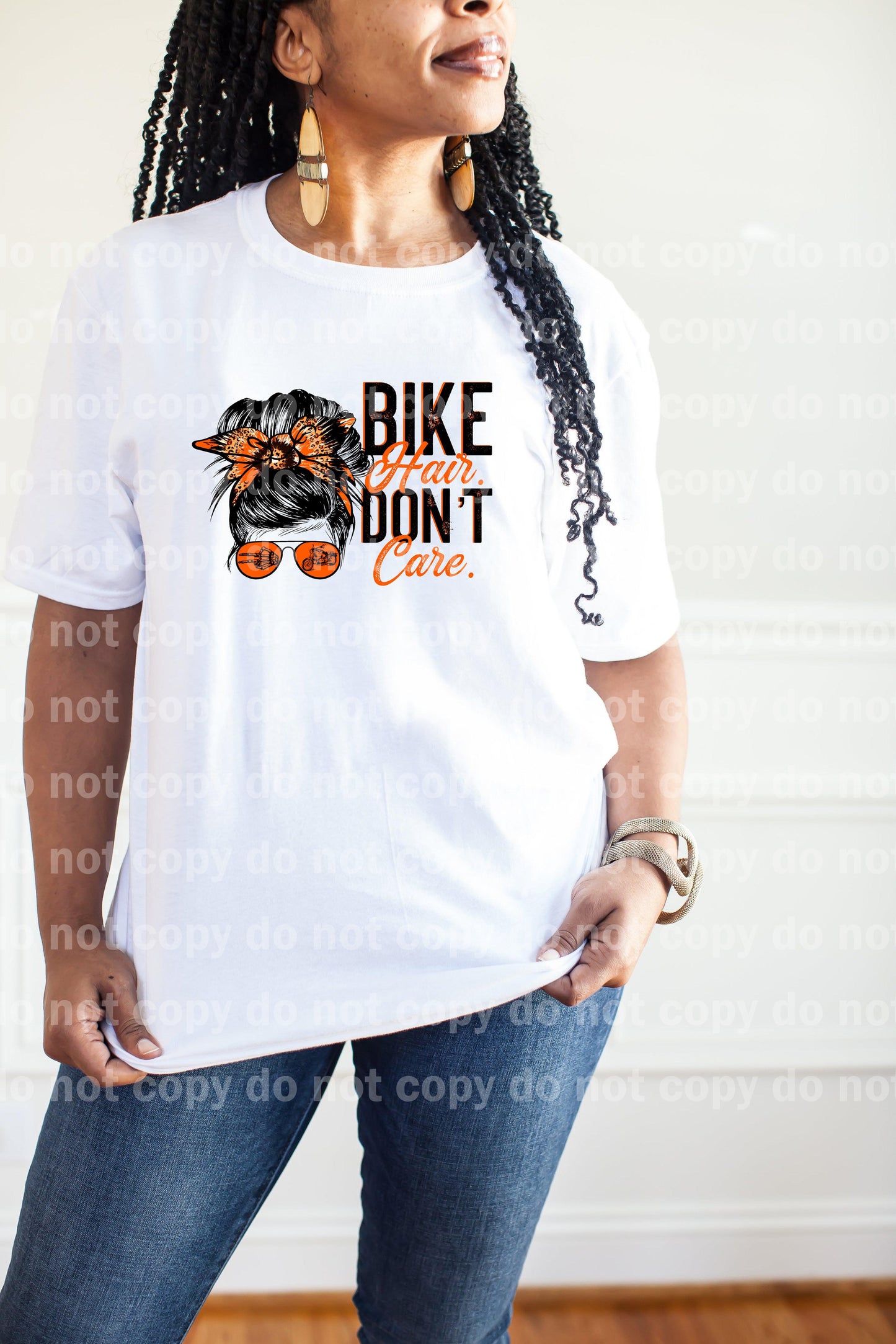 Bike Hair Messy Bun Orange Dream Print or Sublimation Print
