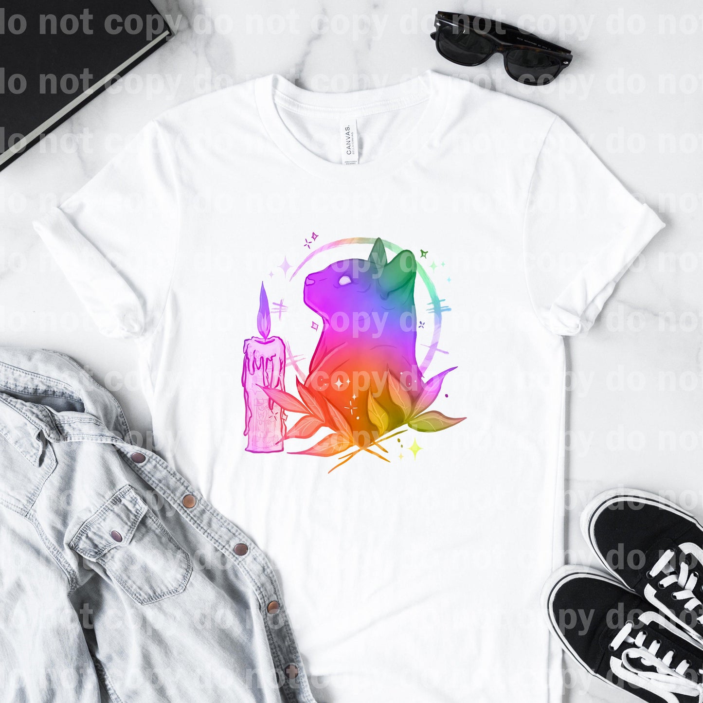 Binx Cat Pastel or rainbow  Color Style Dream Print or Sublimation Print