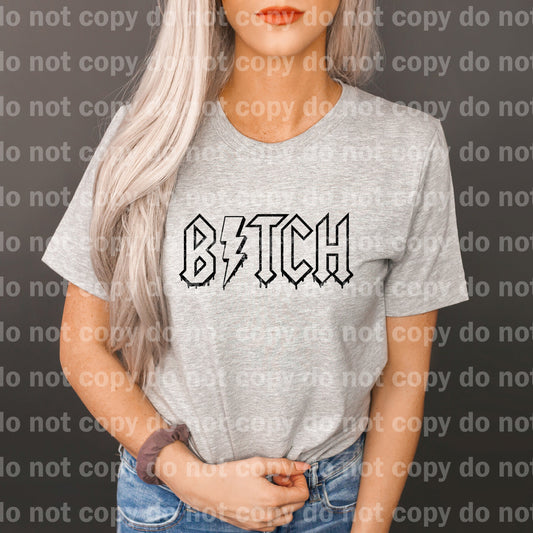 Bitch Lightning Bolt Black/White Dream Print or Sublimation Print