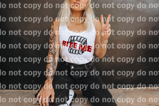 Bite Me Fang Full Color/One Color Dream Print or Sublimation Print