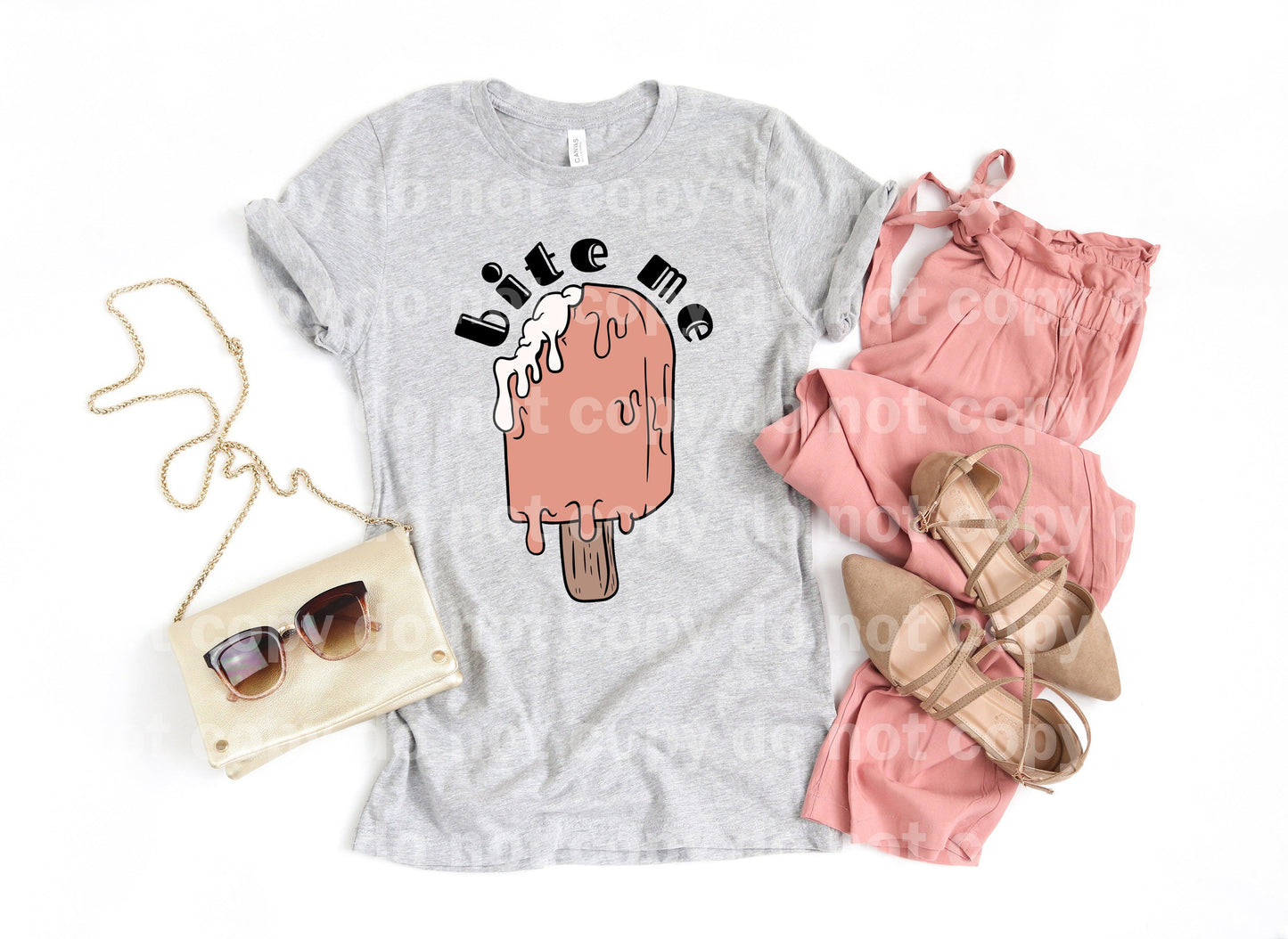 Bite Me Drippy Ice Cream Full Color/One Color Dream Print or Sublimation Print