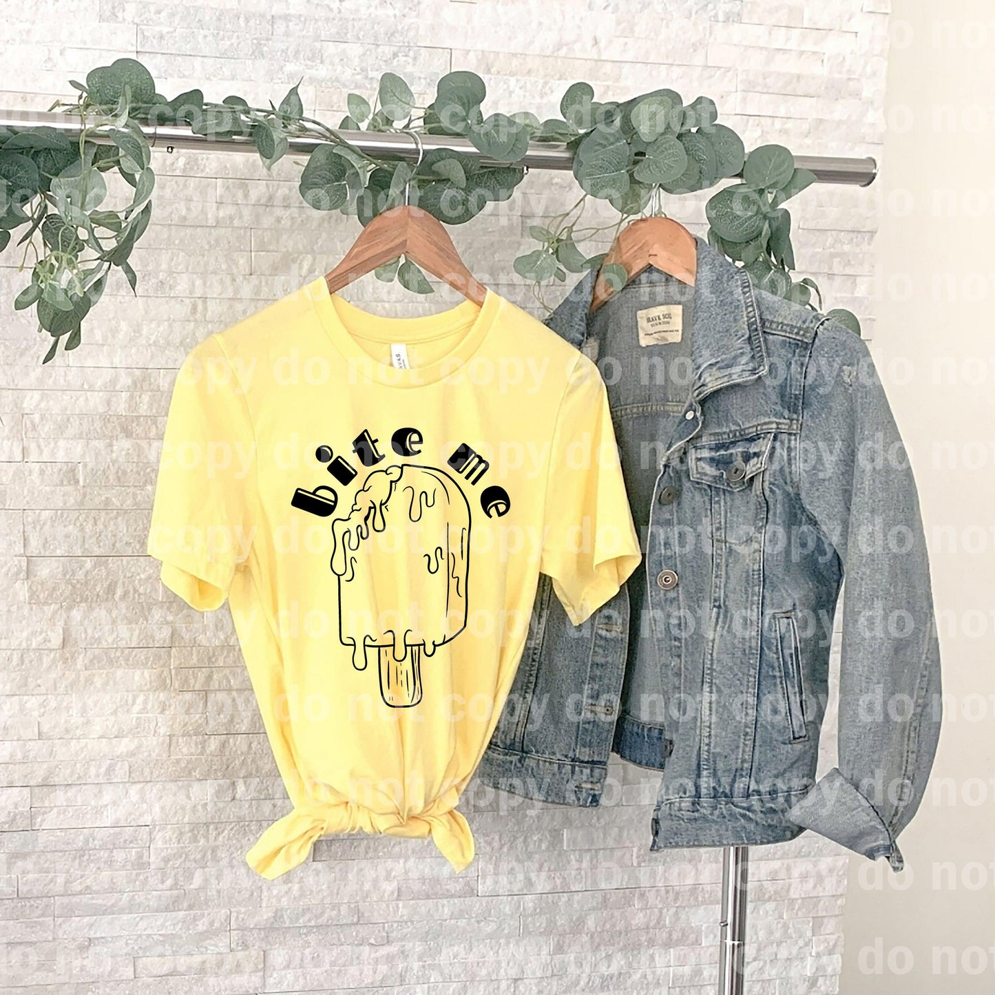 Bite Me Drippy Ice Cream Full Color/One Color Dream Print or Sublimation Print
