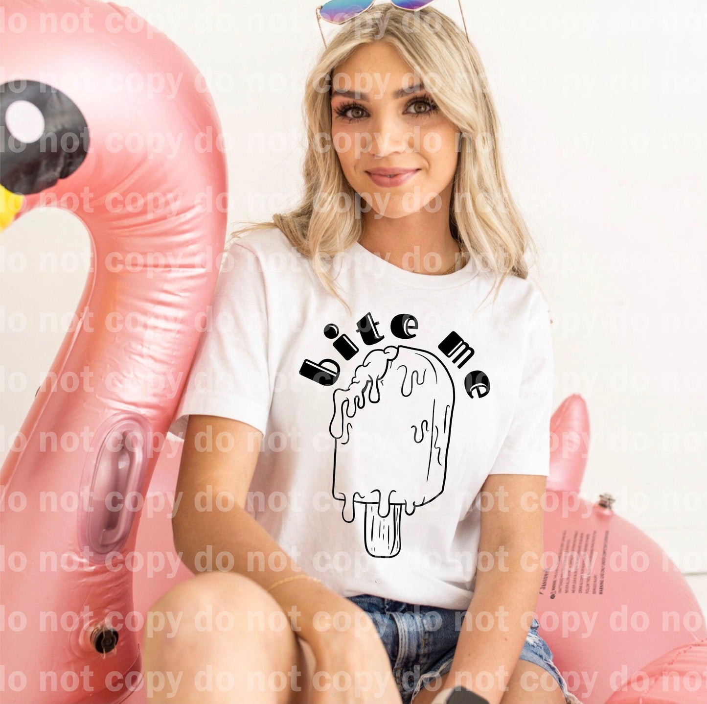 Bite Me Drippy Ice Cream Full Color/One Color Dream Print or Sublimation Print