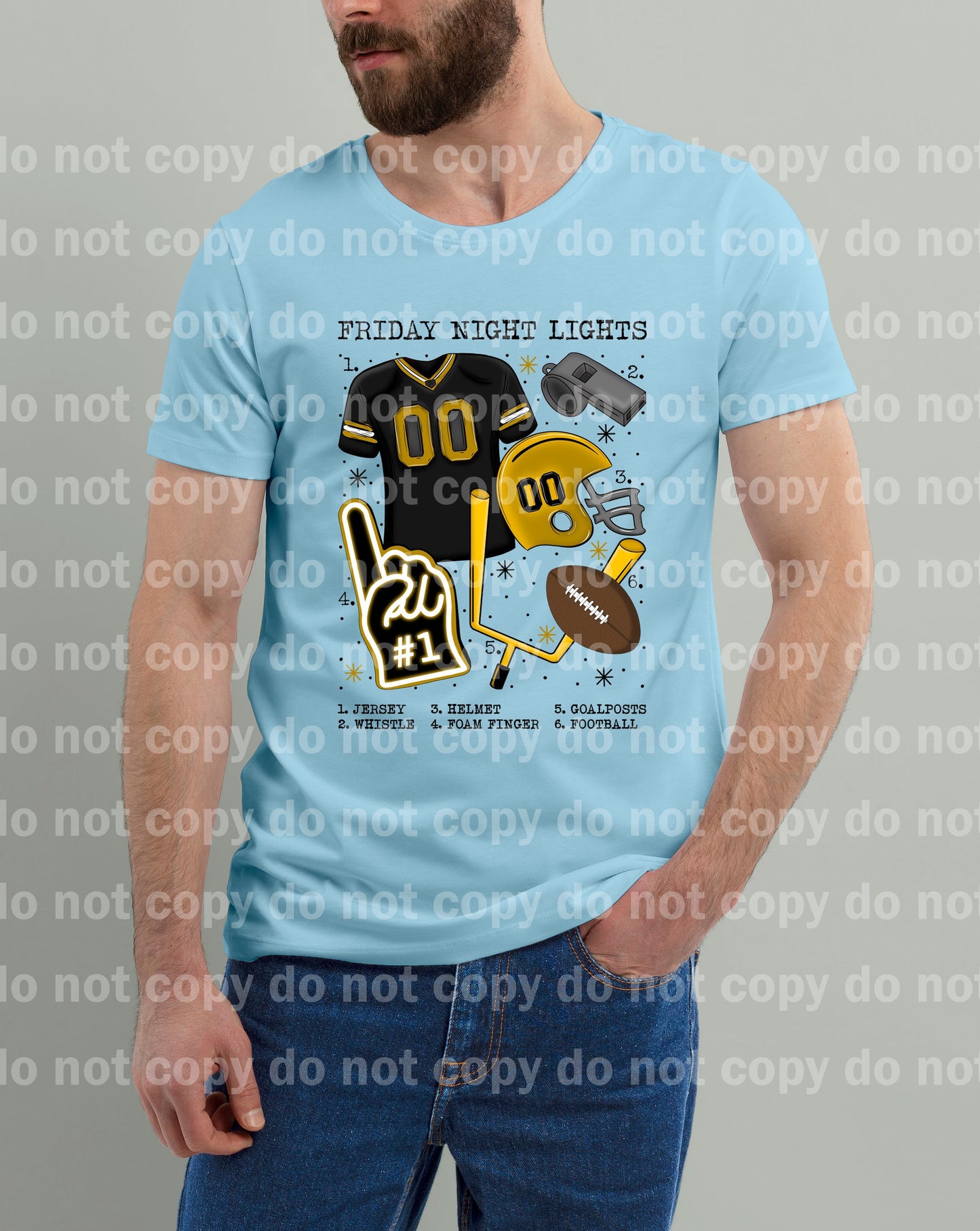 Friday Night Lights Football Chart Black And Gold Dream Print or Sublimation Print