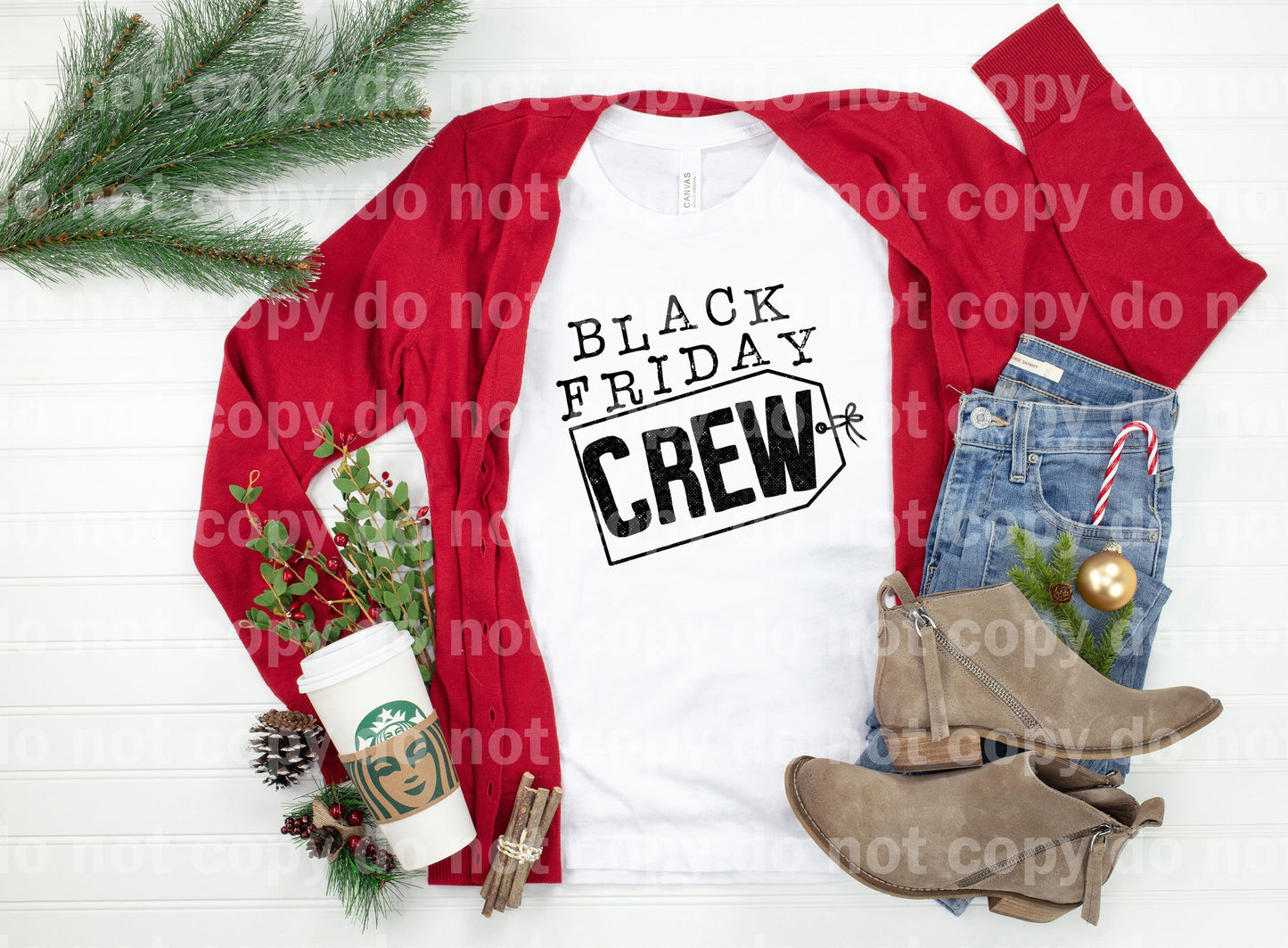 Black Friday Crew Distressed Dream Print or Sublimation Print