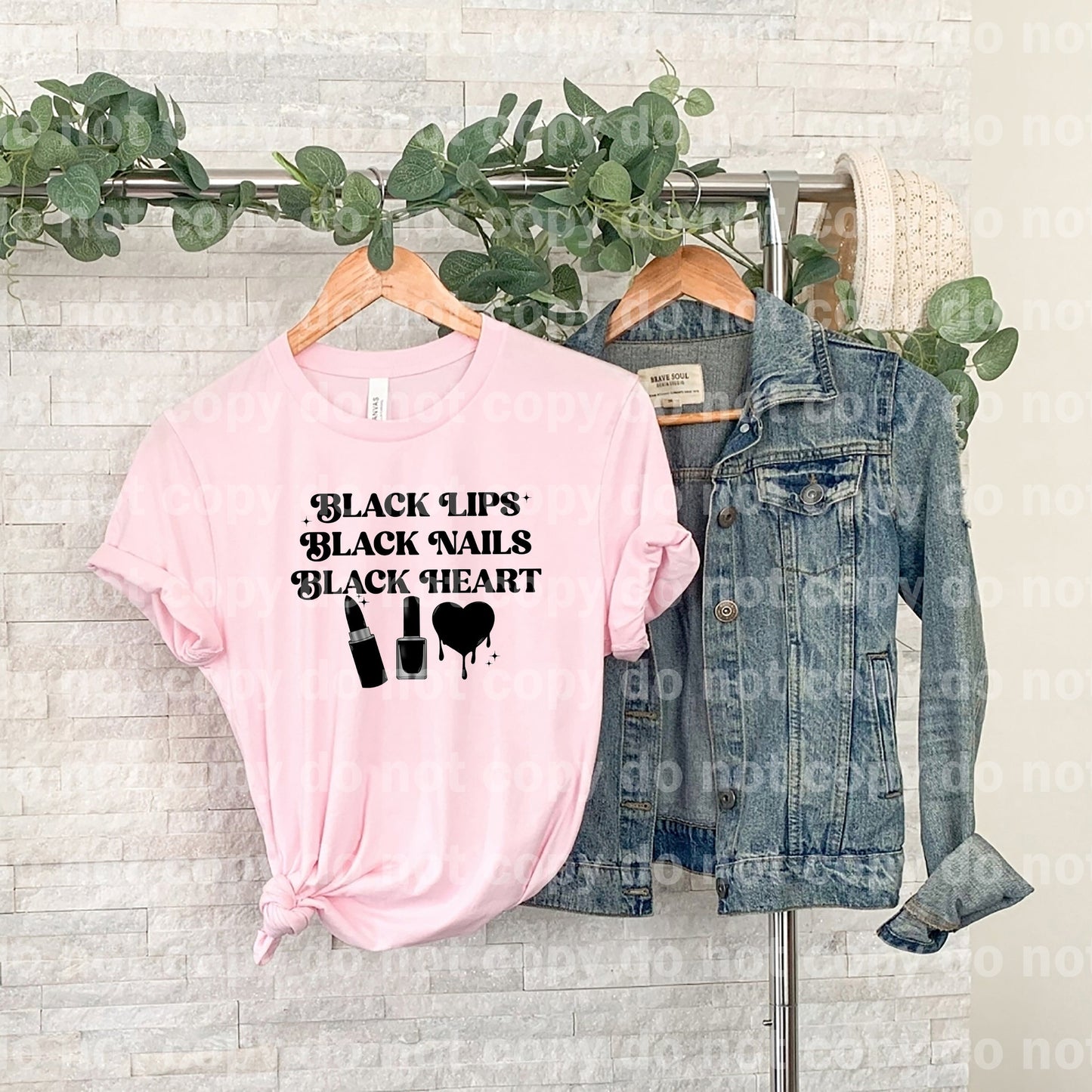 Black Lips Black Nails Black Heart Dream Print or Sublimation Print
