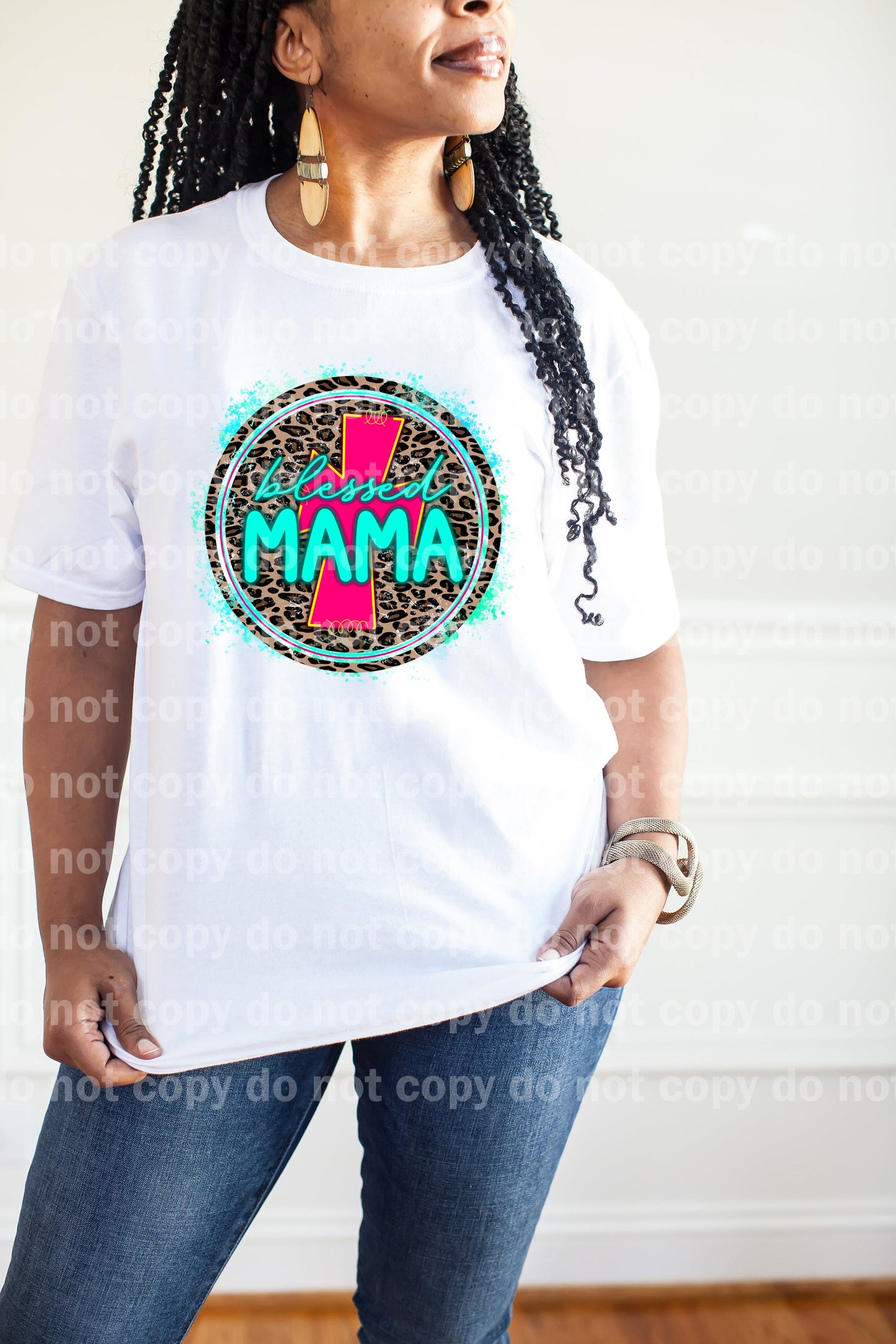 Blessed Mama Leopard Print Dream Print or Sublimation Print