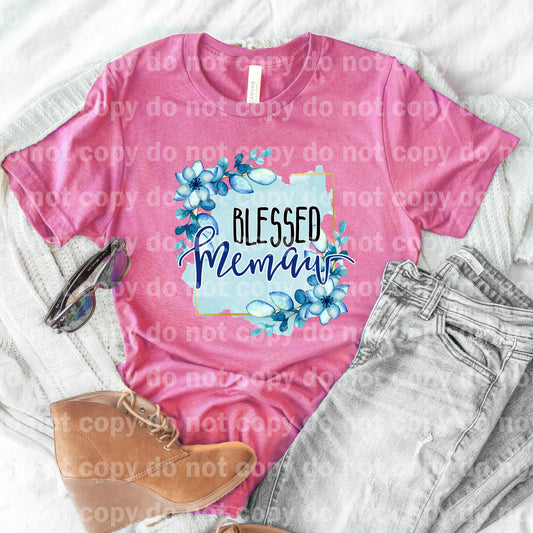 Blessed Memaw Blue Floral Dream Print or Sublimation Print