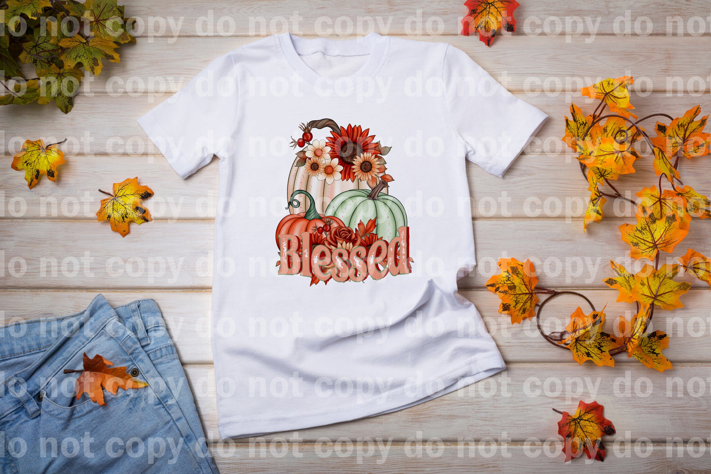 Blessed Pumpkins And Floral Dream Print or Sublimation Print