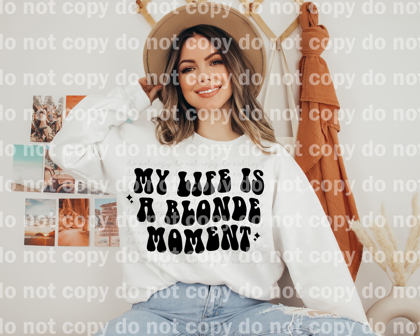 My Life Is A Blonde Moment Black/White Dream Print or Sublimation Print
