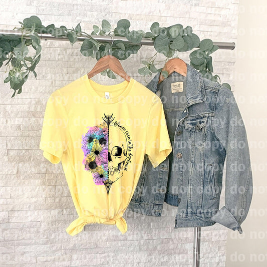 Bloom Even In The Darkness Pastel Flower Skull Dream Print or Sublimation Print