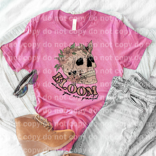 Bloom Where You Are Planted Skull Butterfly Dream Print or Sublimation Print