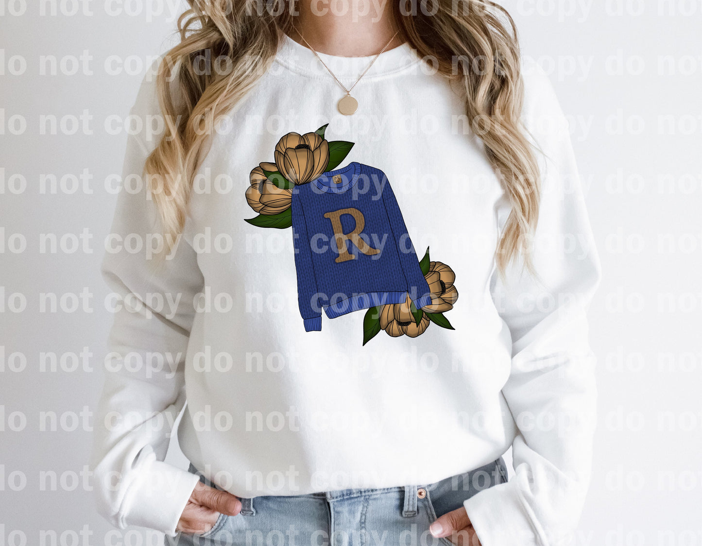 Blue R Sweater Dream Print or Sublimation Print