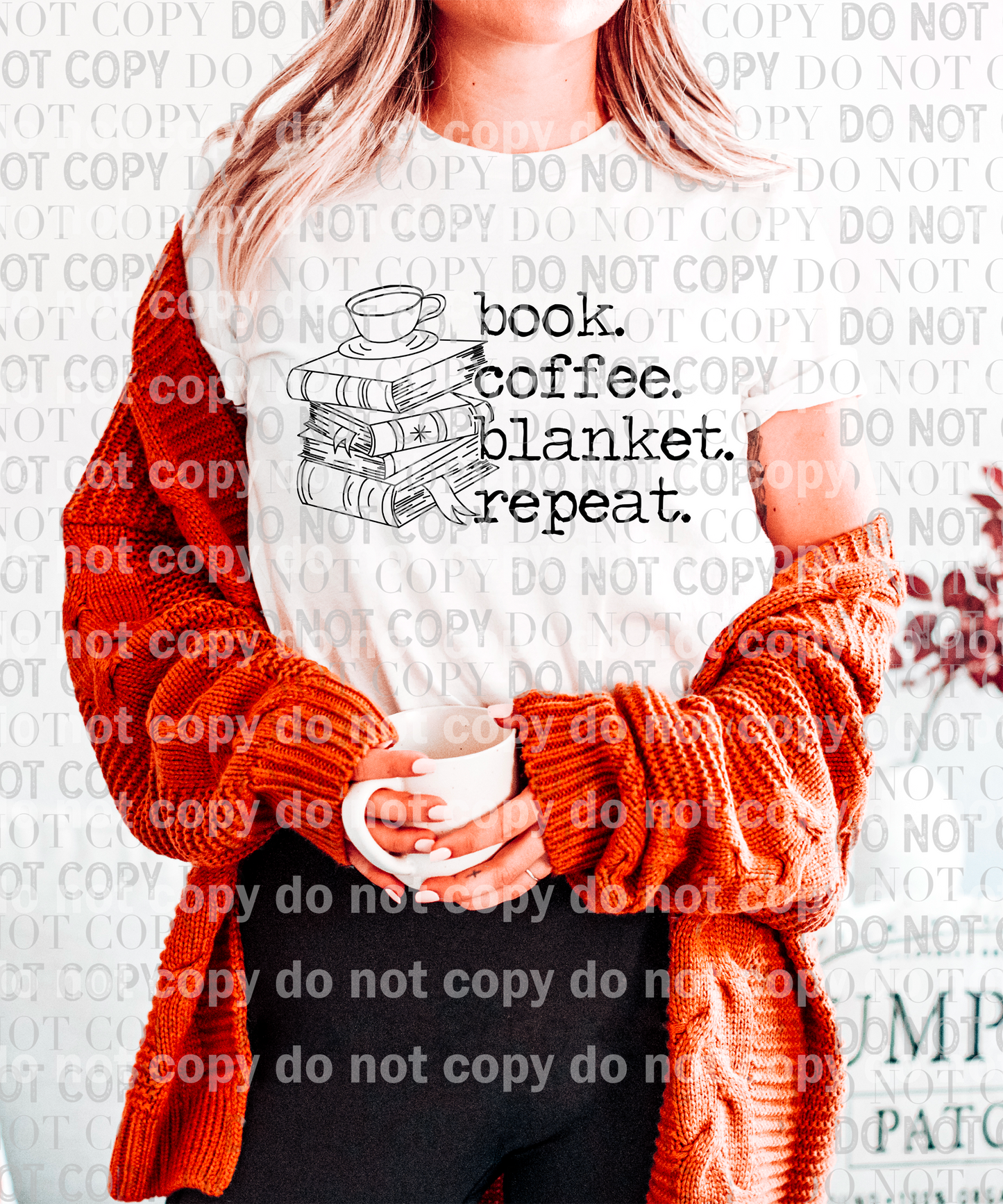 Book Coffee Blanket Repeat Dream Print or Sublimation Print