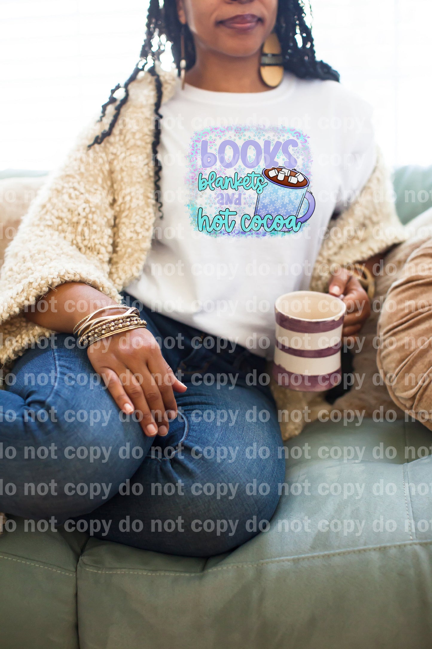 Books Blankets And Hot Cocoa Dream Print or Sublimation Print