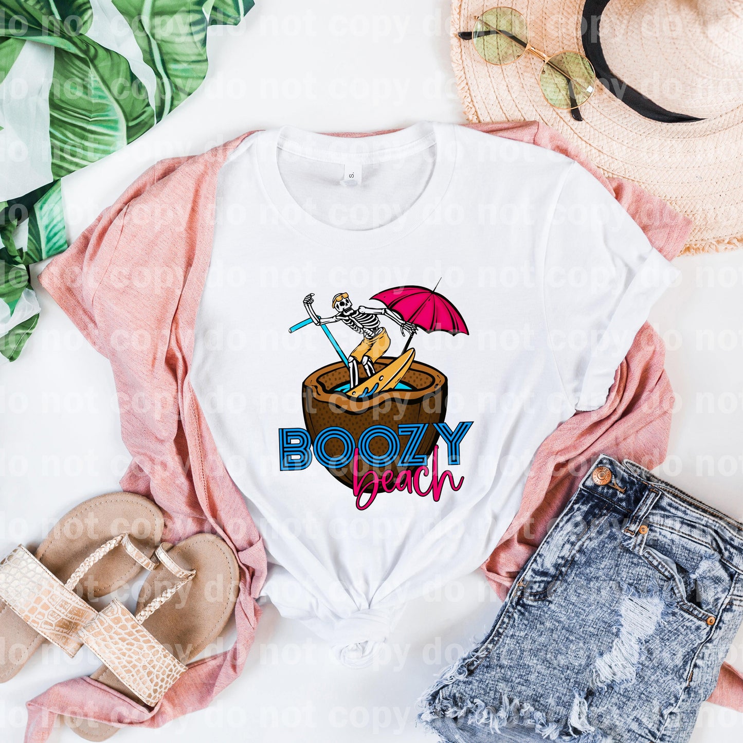 Boozy Beach Skellie Surfing Dream Print or Sublimation Print