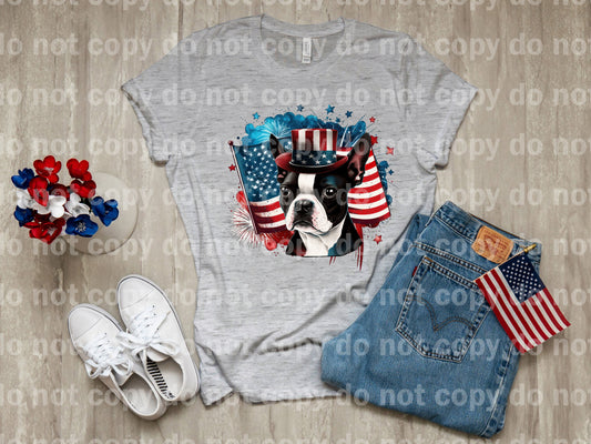 Boston Terrier And USA Flag Dream Print or Sublimation Print