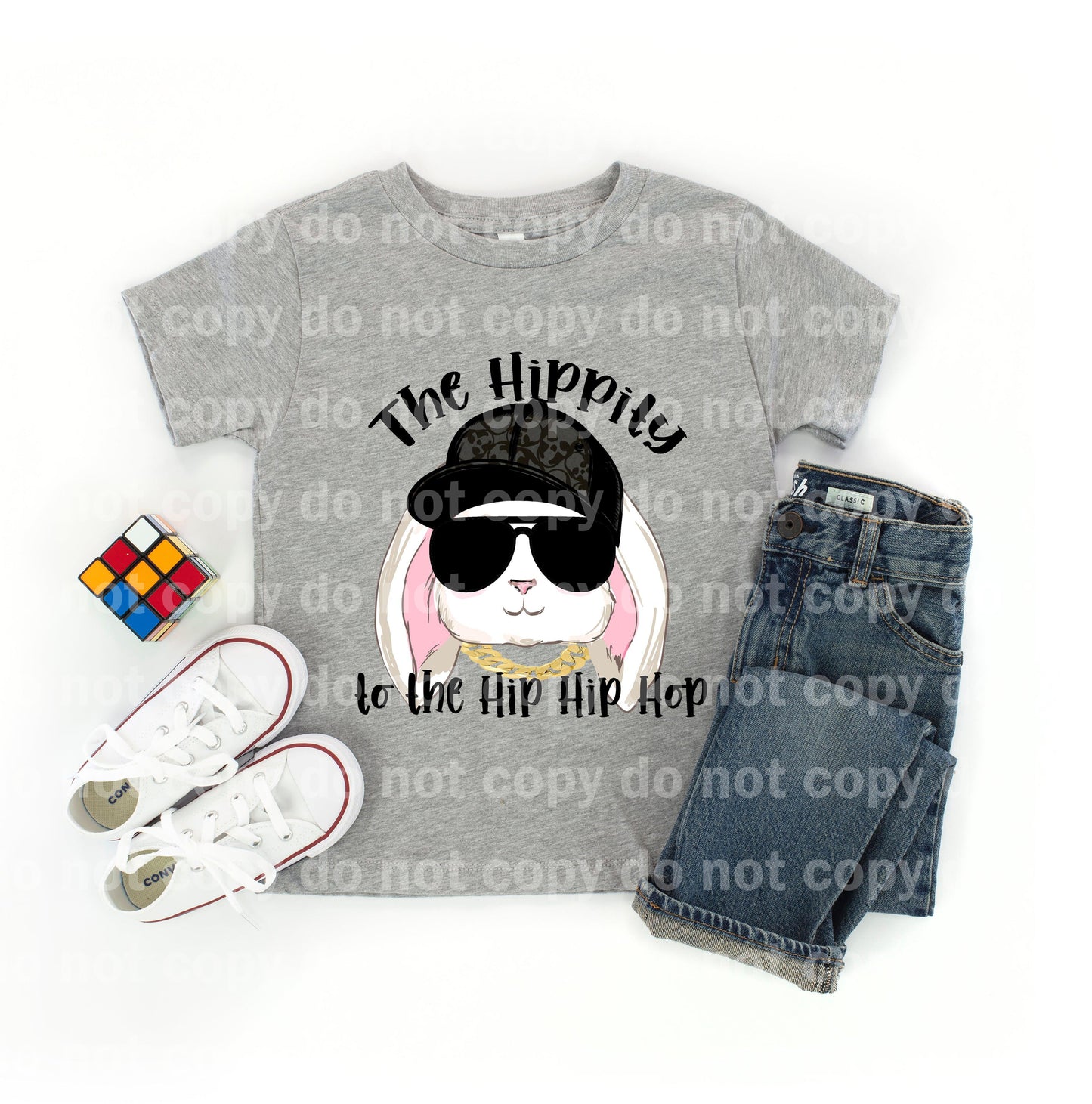 The Hippity To The Hip Hip Hop Bunny Dream print transfer